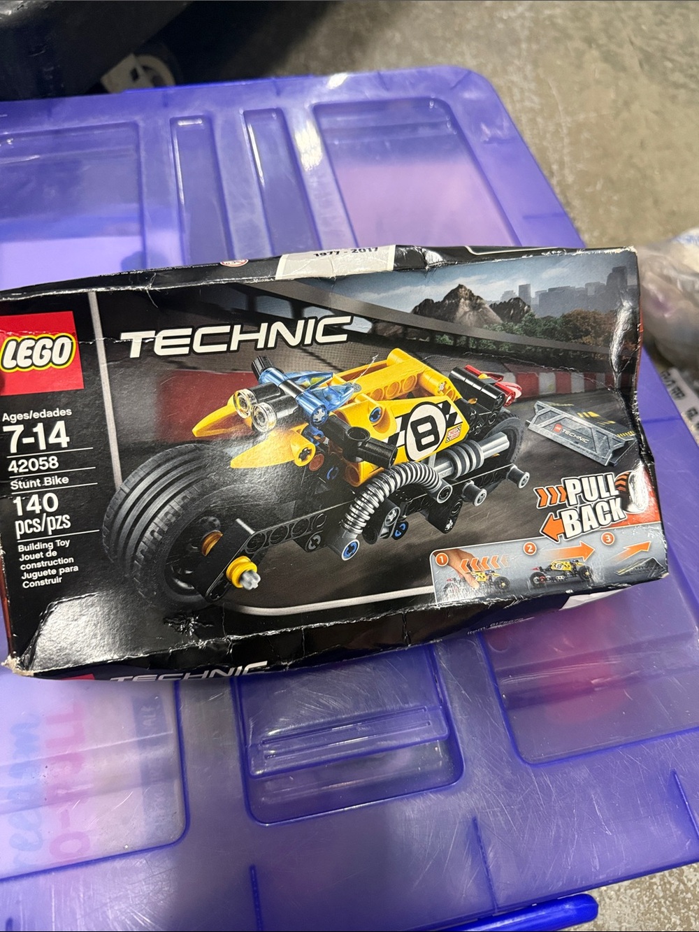 Lego Technic Yellow and Black Stunt Bike Set 42058